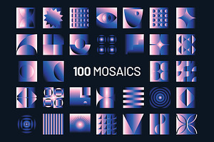 200 Gradient Geometric Shapes