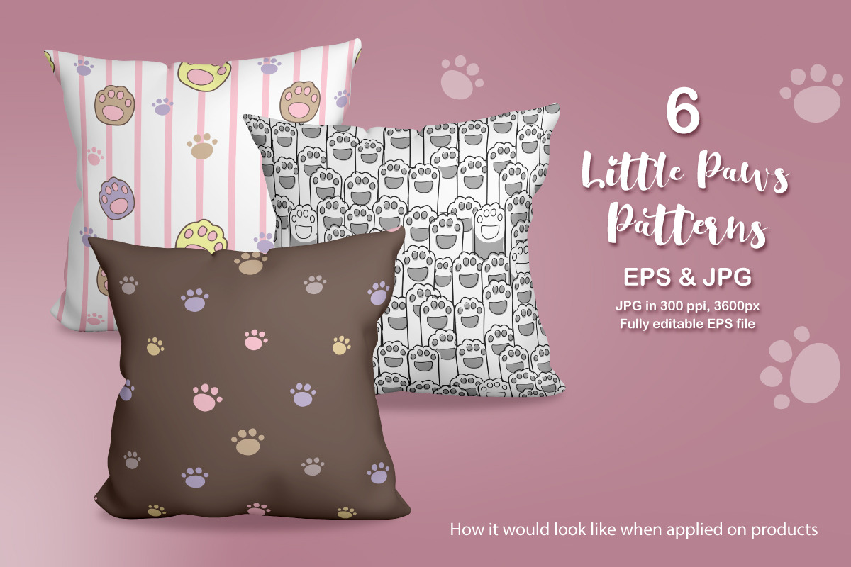 Little Paws Seamless Patterns Set, a Pattern Graphic by DrawStudio1988 (Photo 3 of 10)