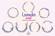Lavender Wreath Vector Elements, an Illustration by audeemirza (Thumbnail 5 of 5)