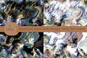 SNAKE FISH skin  6 seamless patterns, a Pattern Graphic by Futurel (Thumbnail 1 of 4)