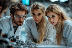 Scientists collaborate on advanced t, a Photo by Tanuart