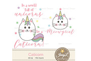 Caticorn Cat Digital Paper & Clipart, a Pattern Graphic by JennyL Designs (Thumbnail 4 of 7)