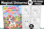 Magical Unicorns Coloring Book, an Animal Illustration by Coco Bloom (Thumbnail 1 of 3)