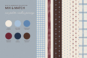 Preppy Gingham & Stripe Paper Pack, a Background Graphic by Anzhelika (Thumbnail 7 of 11)