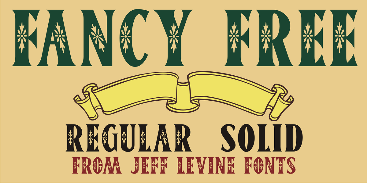 Fancy Free JNL, a Serif Font by Jeff Levine Fonts