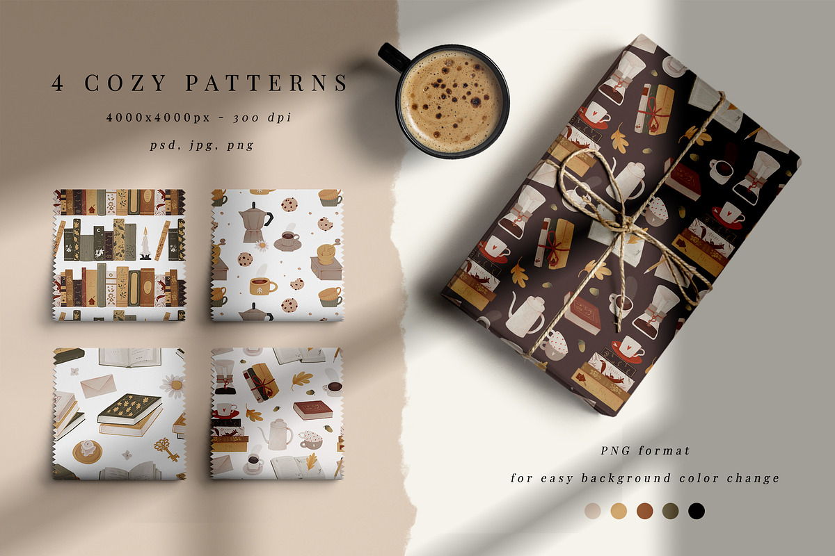 Books & coffee - cute hand drawn set, an Education Illustration by Cute Atelier (Photo 8 of 14)
