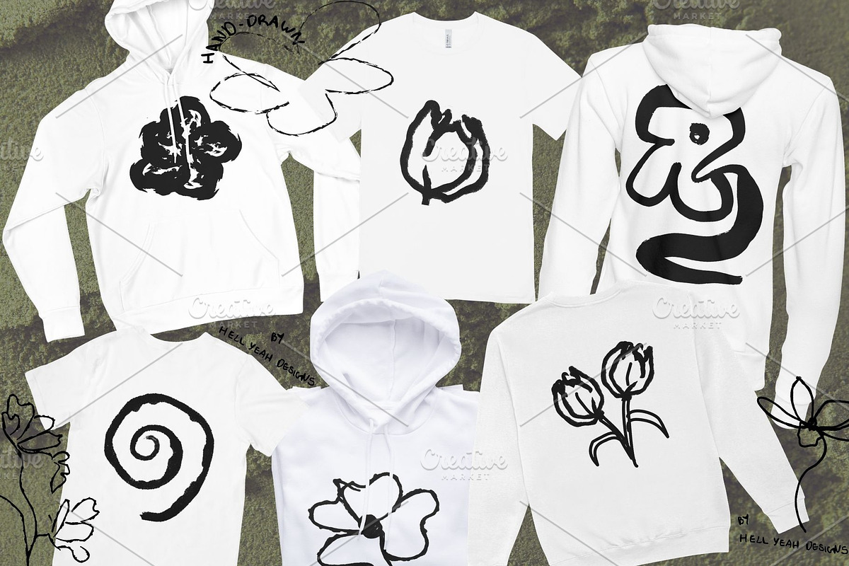 Inked Floral Hand Drawn Illustration, a Decorative Illustration by Hell Yeah Designs (Photo 10 of 15)