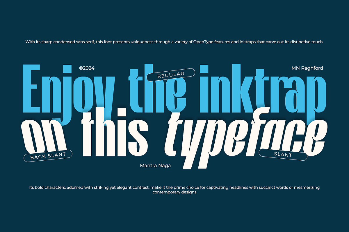 MN Raghford - Condensed Sans Serif, a Sans Serif Font by Mantra Naga (Photo 4 of 17)
