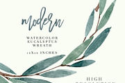 Modern Watercolor Leaves Clipart Set, an Illustration by Essem Creatives (Thumbnail 6 of 6)