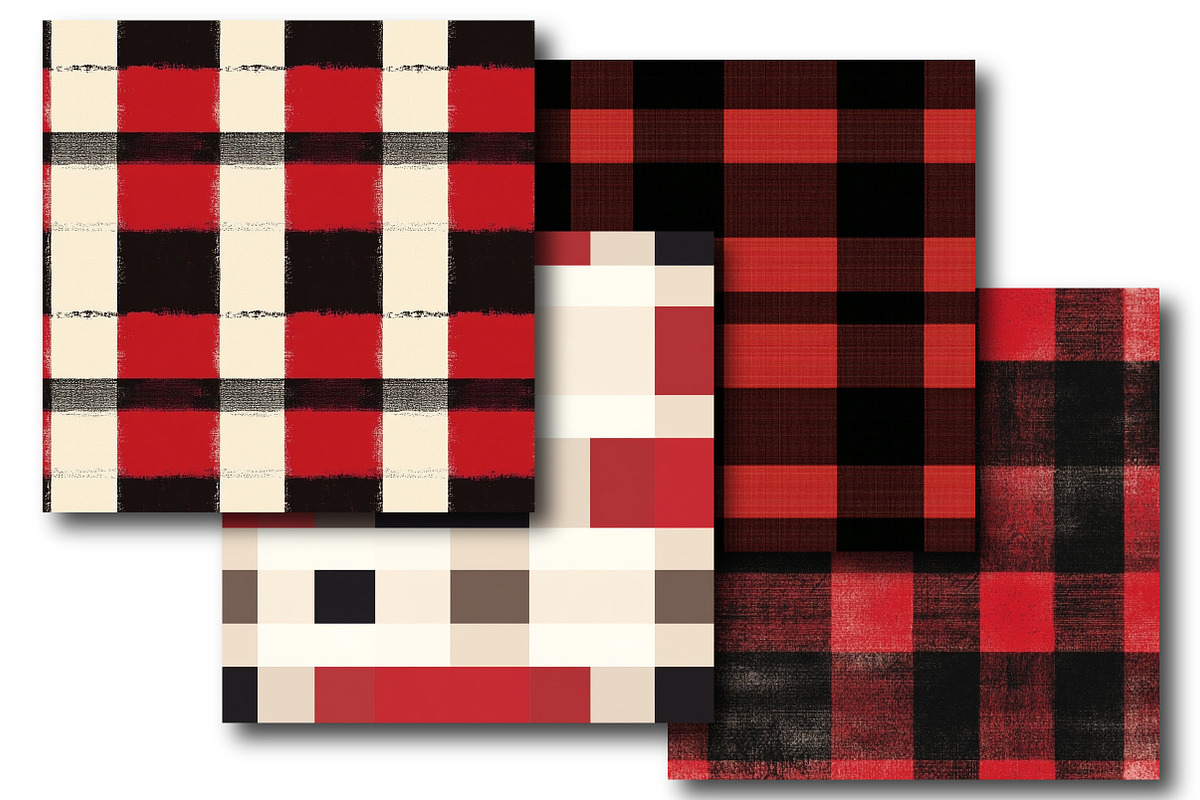Lumberjack Plaid Pattern, an Illustration by DreamPrint404