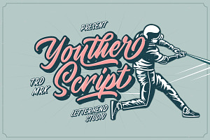 Youther Brush - Layered Font Duo