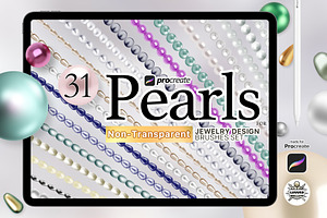 31 Procreate Pearls Brashes Set