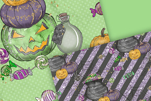 Cute Halloween Digital Paper Pack