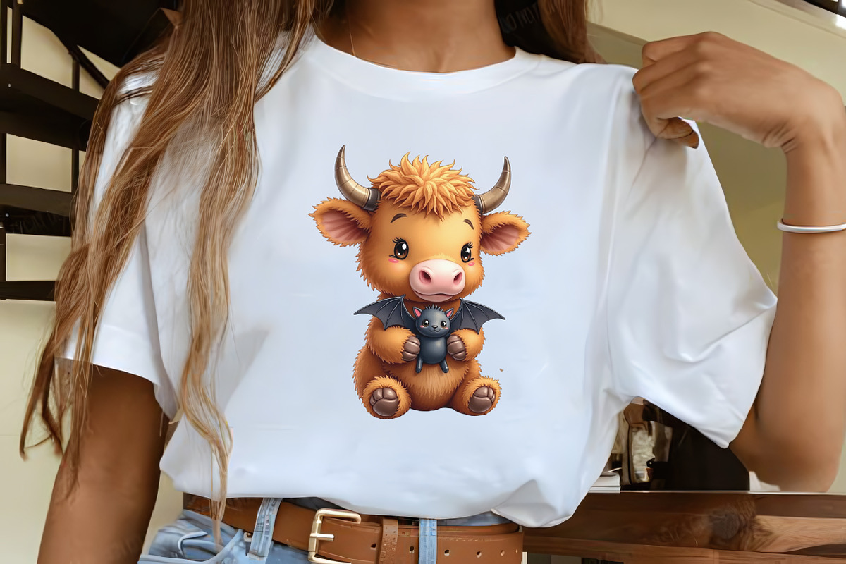 Halloween Cute Highland Cows Clipart, an Illustration by CrexoraLab (Photo 3 of 5)
