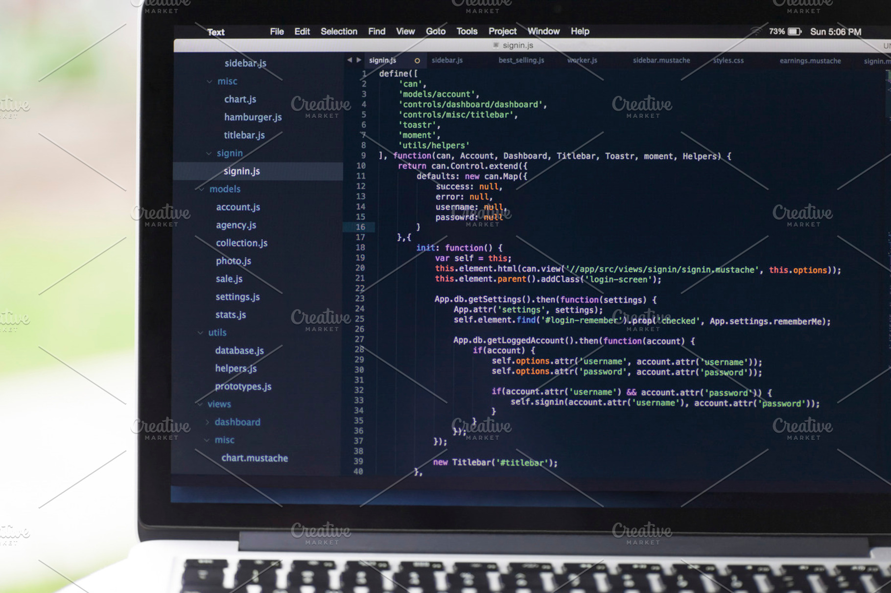 Code syntax on a computer screen stock photo containing laptop and it, a Technology Photo by photovibes