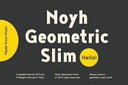Noyh Geometric Slim, a Sans Serif Font by Typesketchbook Foundry (Thumbnail 1 of 6)