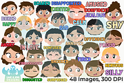 Emotion - Faces Clipart, a Person Illustration by Lime & Kiwi Designs (Thumbnail 2 of 2)
