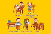 Man Worker Big Bundle Vector Art, an Object Graphic by MEDZ (Thumbnail 7 of 9)