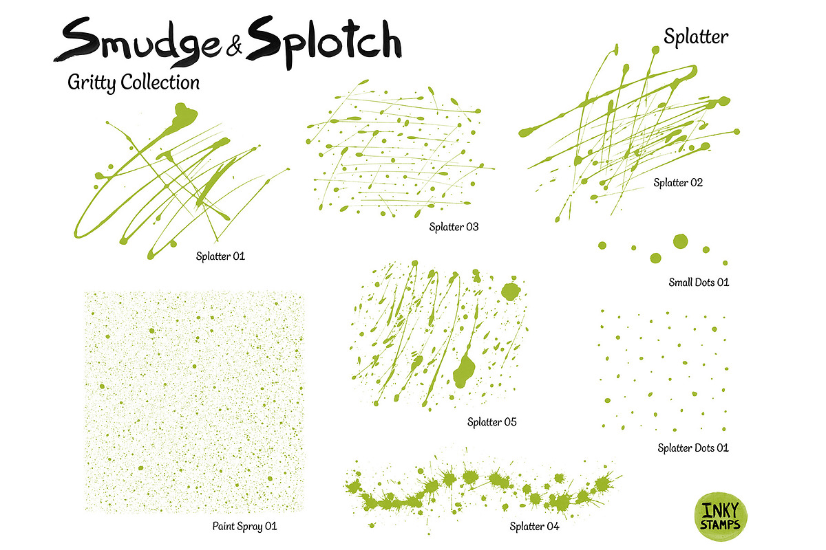 Gritty Stamp Brushes - Photoshop, a Brush Add-On by INKY STAMP BRUSHES (Photo 5 of 10)
