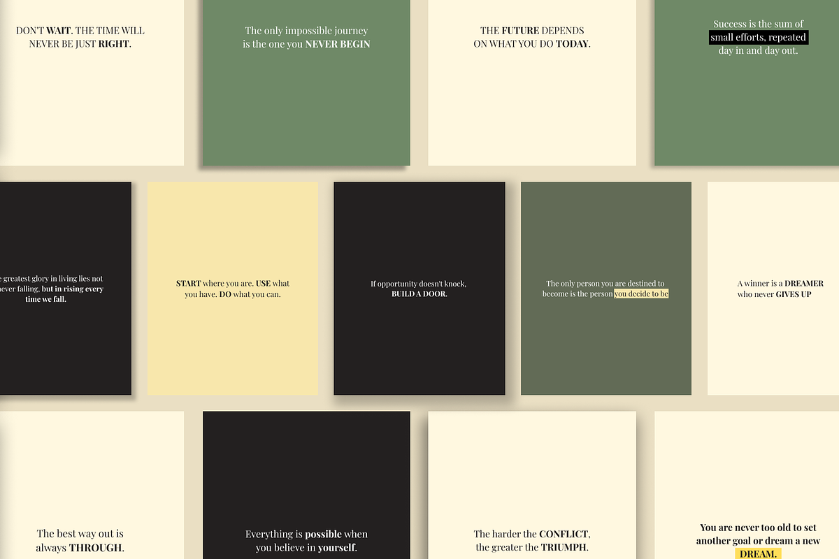 50 INSPIRING INSTAGRAM TEMPLATE, a Social Media Template by RB Boutique (Photo 2 of 8)