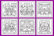 Hygge Love Coloring Pages for Adults, a Seasonal Illustration by Ink Gallery (Thumbnail 3 of 5)
