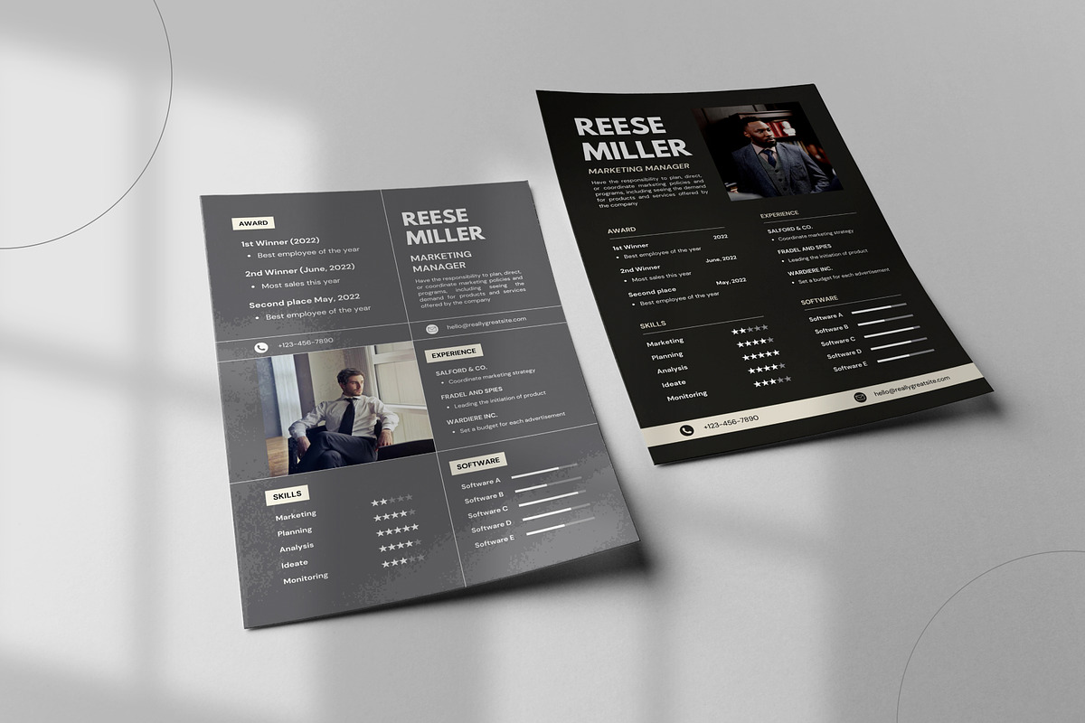 Resume Kit Minimalist Canva Template, a Resume Template by Brandearth RRGraph (Photo 7 of 11)