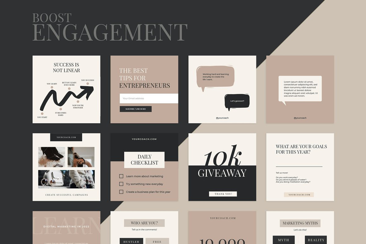 Instagram Bundle Coach Blogger, a Social Media Template by Design District (Photo 20 of 71)