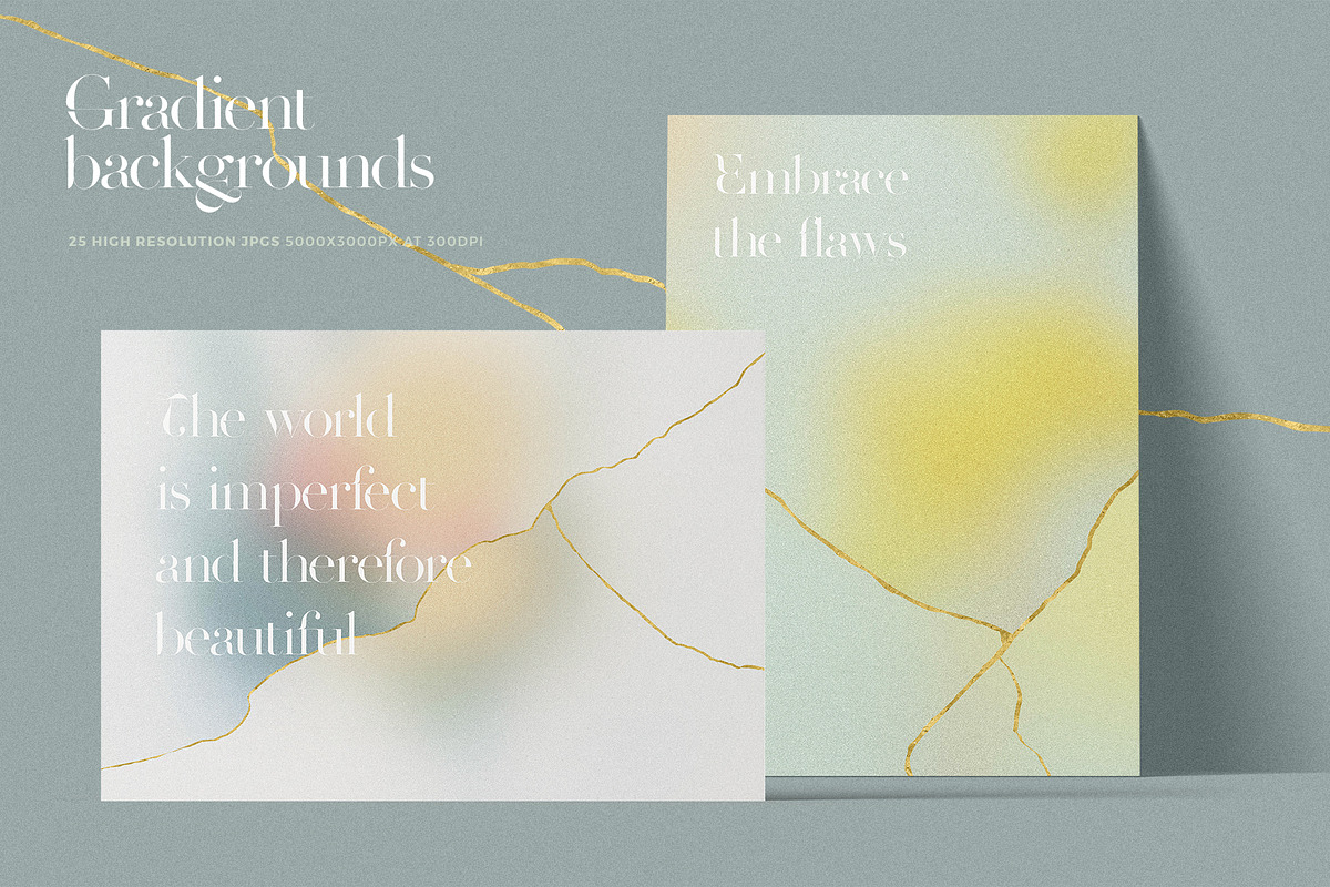 Kintsugi Gradient Backgrounds, a Texture Graphic by Youandigraphics (Photo 2 of 17)