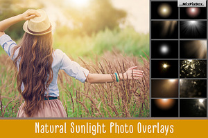 Natural Sunlight photo overlays, an Action Add-On by MixPixBox