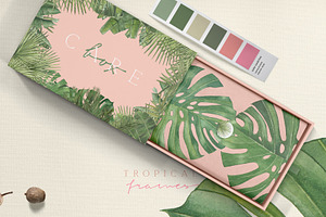 Tropical Vintage Jungle Palm Leaves