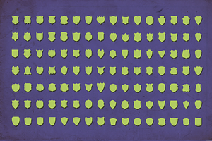 112 Vector Shield Shapes