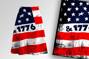 Distressed USA Flag 1776 Celebratio, an Object Illustration by Sharon Schwalbe