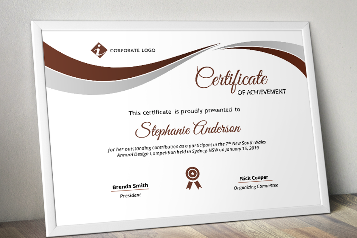Corporate pptx certificate template, a Stationery Template by Inkpower (Photo 5 of 6)
