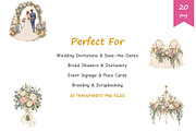 Watercolor Wedding Clipart, a Decorative Illustration by BerryPieArt (Thumbnail 4 of 4)