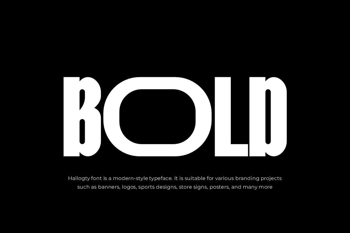 Hallogty - Bold Sports Car Font, a Sans Serif Font by QR Design Studio (Photo 3 of 15)