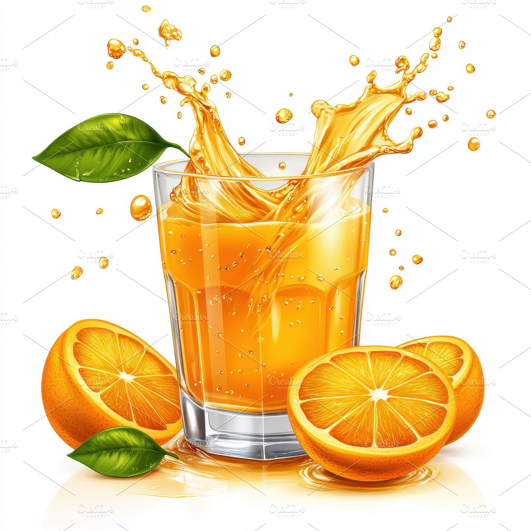 Fresh Orange Juice Splash in Glass w, a Food & Drink Photo by Pixeness Studio