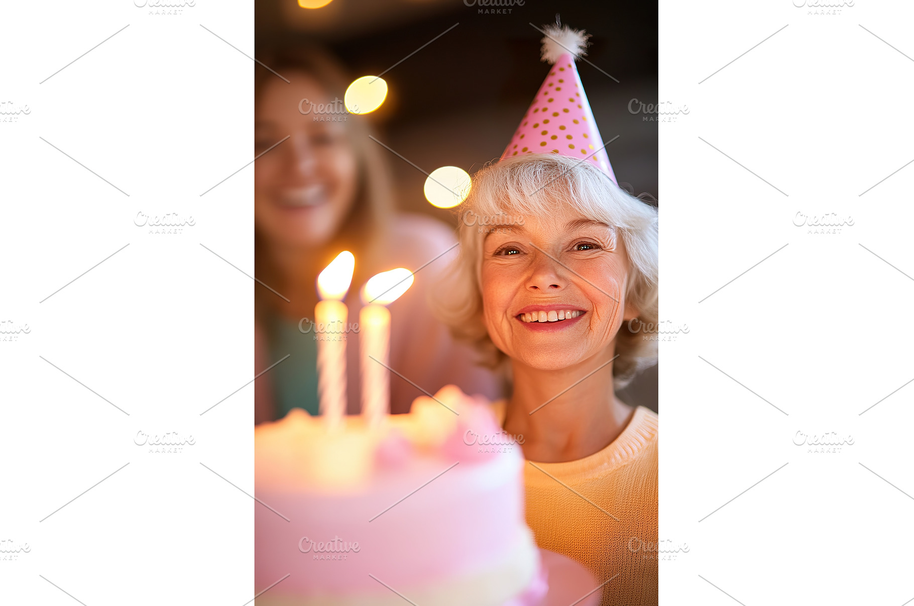 Elderly caucasian female celebrating, a Person Photo by Lermont51