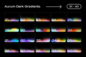 100 Aurum Dark Gradients Collection