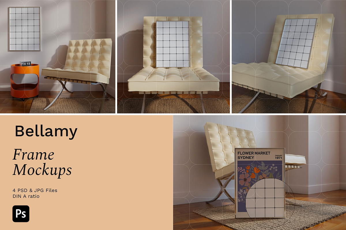 Frame Mockup Set BELLAMY, a Household Mockup by Bonumo (Photo 1 of 11)