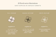 Garden Floral Vector Illustrations, a Decorative Illustration by Emma Webb Studio (Thumbnail 3 of 9)
