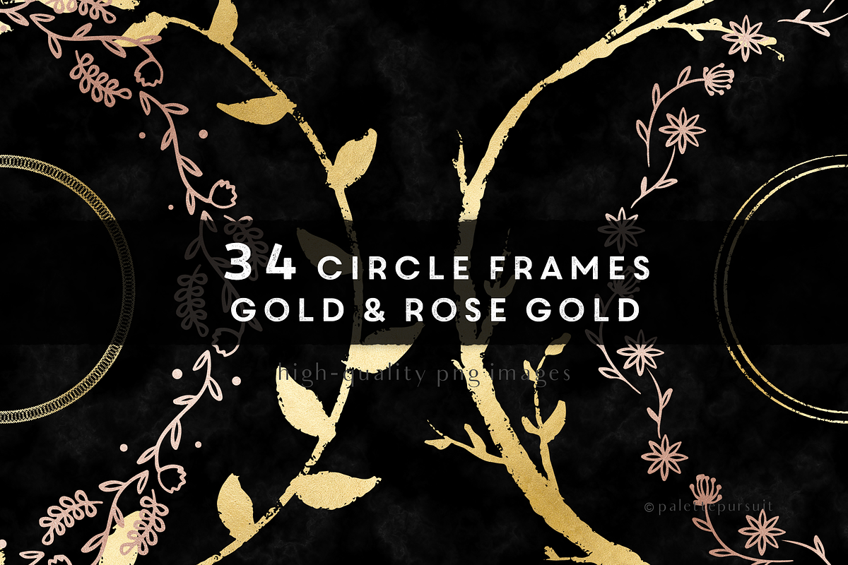 Gold & Rose Gold Circle Frames, an Object Graphic by Palette Pursuit (Photo 7 of 7)