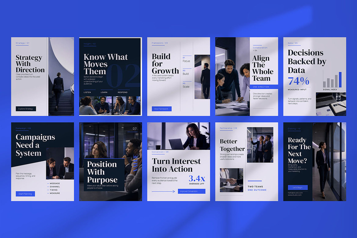 Marketing Strategi Instagram Post, a Social Media Template by Pitchlook.Studio (Photo 2 of 3)