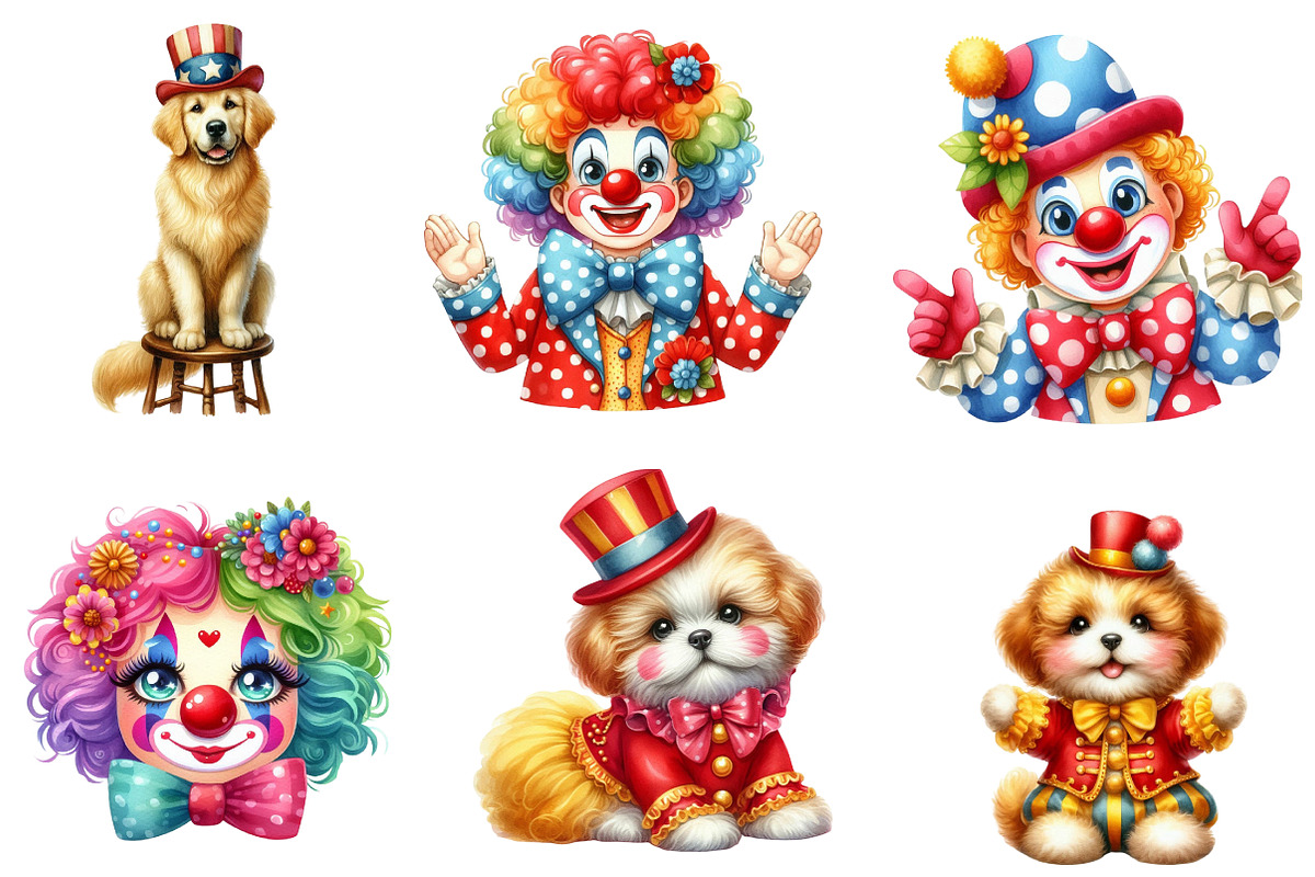 Circus Watercolor Clipart, an Illustration by CreationArt (Photo 2 of 5)