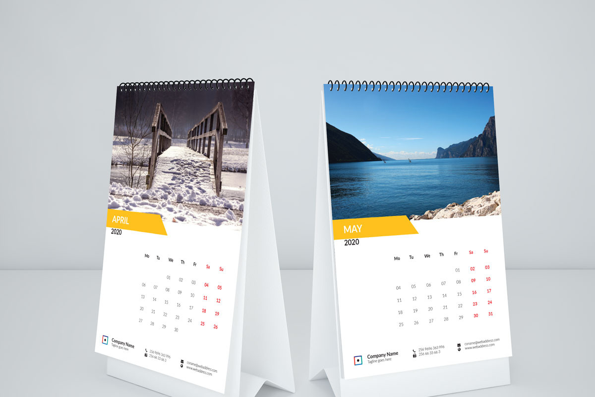 Calendar Template 2020 | Desk, a Stationery Template by graphicbox (Photo 5 of 5)