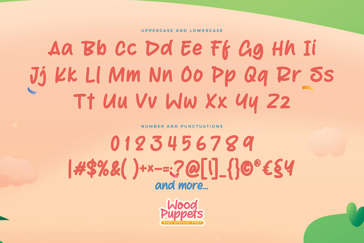 Wood Puppets – Kids Display font, a Handwritten Font by Gassstype (Photo 6 of 8)