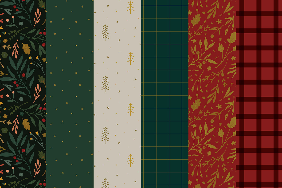 Christmas Seamless Patterns, a Pattern Graphic by Emilie Cliche (Photo 4 of 8)