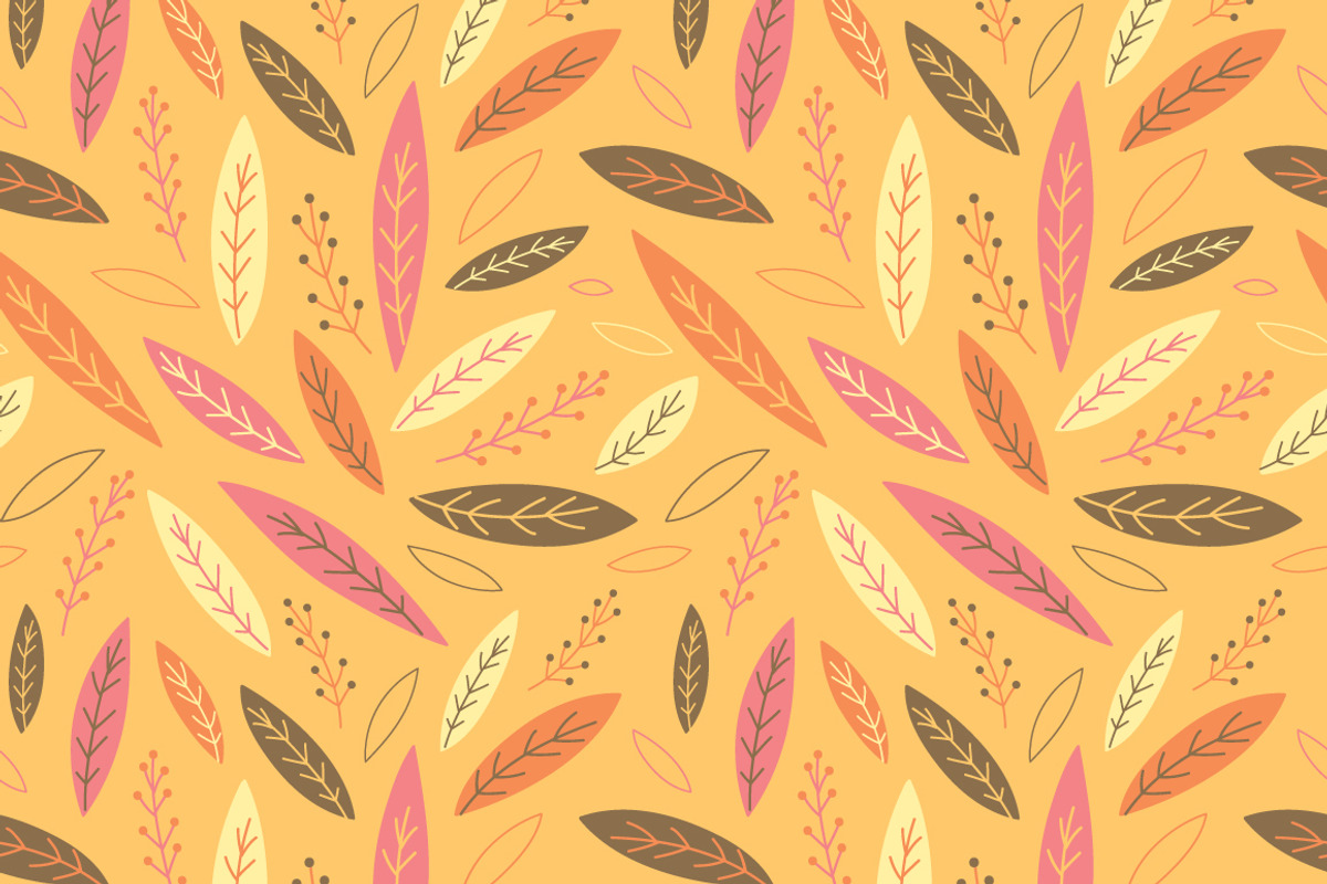 Autumn leaves pattern, a Pattern Graphic by moibalkon (Photo 2 of 3)