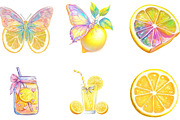 Girly Lemon Summer Clipart, an Illustration by Designking (Thumbnail 5 of 5)