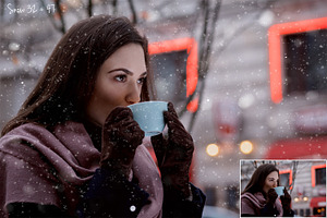 50 Snow Photo Overlays