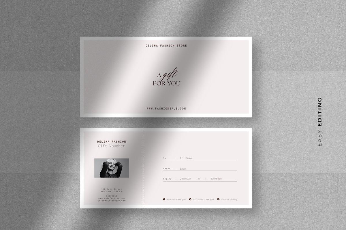 Fashion Gift Voucher, a Card Template by Ahsanjaya (Photo 3 of 3)
